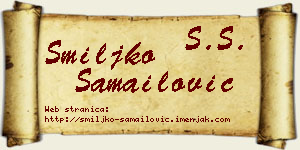 Smiljko Samailović vizit kartica